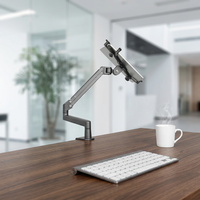 Support de bureau flexible et réglable de haute qualité avec pince pour téléphone et tablette, support de montage en aluminium long pour iPad compatible