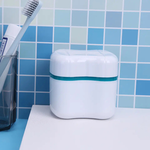 Biểu tượng tùy chỉnh phòng tắm hàm răng giả <span class=keywords><strong>cup</strong></span> Mouthguard làm sạch container hàm răng giả hộp tắm container hàm răng giả hộp cho du lịch lưu giữ - Product Image 5