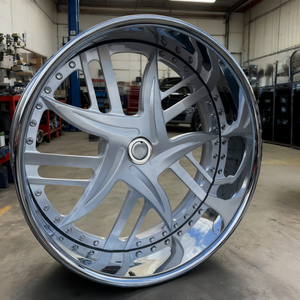 Diseño Cóncavo de Dos Piezas en Aleación de Aluminio Forjado Personalizado, Cromado, Plateado, Dorado y Pulido, para Camioneta Dodge, Chevrolet <span class=keywords><strong>Chevelle</strong></span> - Product Image 4