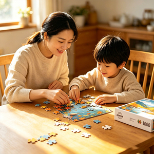 Mini <span class=keywords><strong>puzzle</strong></span> en gros <span class=keywords><strong>de</strong></span> 1000 pièces avec lamination mate, affiche colorée automne incluse, pour adultes, <span class=keywords><strong>puzzle</strong></span> artistique anti-stress - Product Image 4