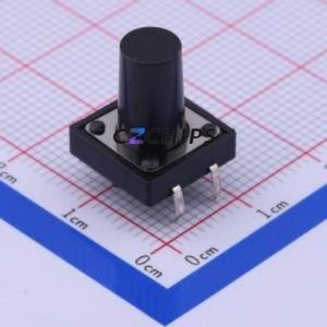 TC-1103-C-U-A Tactile Switch Through hole-4P,12x12mm Switch Single Pole Single Throw Round Button 2.6N Through Hole - Product Image 1