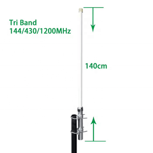 เสาอากาศสถานีฐานแบบติดตั้ง VX4000 VHF UHF หลายย่านความถี่ ทำจากไฟเบอร์กลาส 1200MHz กันน้ำ สำหรับติดตั้งภายนอกอาคาร - Product Image 2