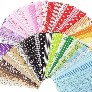 Wholesale Colorful Floral Cotton Fabric Pack DIY Material For <b>Patchwork</b> Dolls Handmade Crafts - Product Image 3