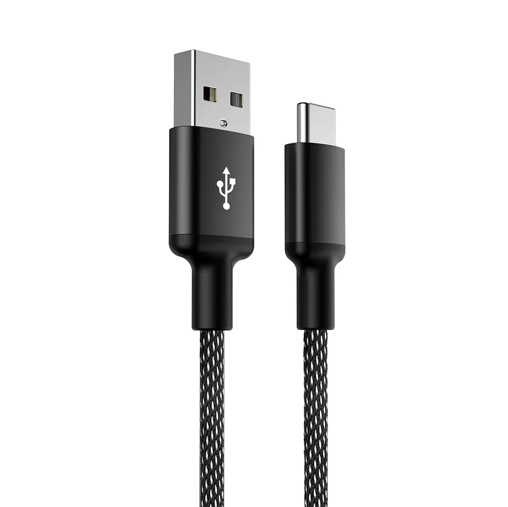 كابل يو إس بي طراز جديد usb من النوع C شحن سريع كابل usb-c مضفر usb من النايلون إلى النوع c كابل شاحن