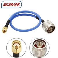 Câble coaxial RF 50 ohms de type N vers RP-SMA RG402, pigtail, corps en laiton, isolation PTFE, cordon de raccordement pour antenne WiFi