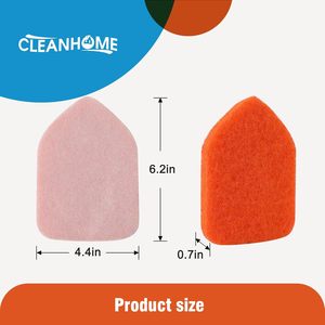 CLEANHOME Set da 6 pezzi di Stick da bagno per pulire le piastrelle della doccia e la vasca spazzole Scrubber spugna da cucina per uso piatto