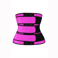 Corset amincissant respirant et ajustable pour femme avec 3 crochets, en latex, pour le contrôle du ventre et le remodelage corporel, idéal pour l'entraînement