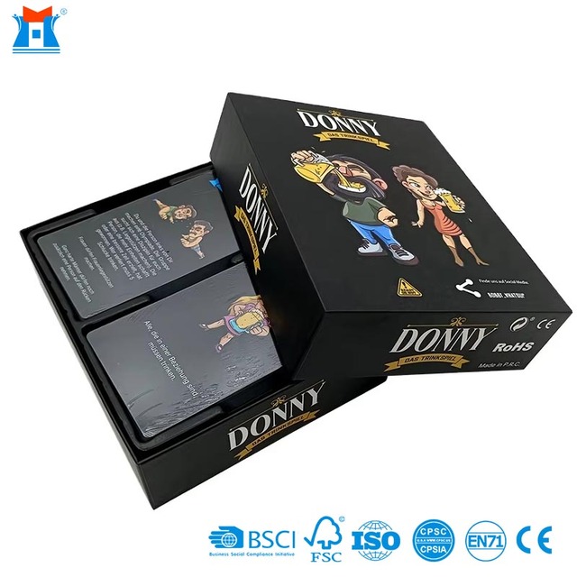 High Quality Custom Designed Adult Party Entertaining Interactive Drinking Card Game Waterproof Plastic-Factory Price