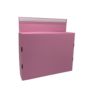 กล่องกระดาษลูกฟูกสีชมพูพิมพ์โลโก้ตามสั่ง กล่องไปรษณีย์สำหรับใส่เค้ก - Product Image 3