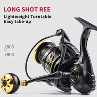 CHILENT ODM Harga Terjangkau Q2800-6800 Spinning Reel Pegangan Tunggal Ganda Rasio Gigi 5.1:1 Roda Pancing Air Reel Pancing