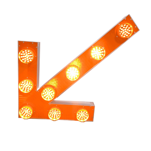 Grande plaque de base en fonte d'aluminium LED solaire <span class=keywords><strong>et</strong></span> panneaux de signalisation en forme de flèche à film réfléchissant 3M - Product Image 1