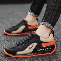 Chaussures de sport décontractées basses pour hommes, légères, respirantes, résistantes à l'usure, en maille + PU, nouvelle collection 2025