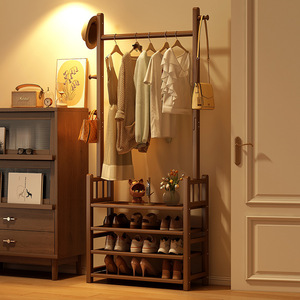 Floor-standing coat rack for bedroom, home use, guesthouse, indoor clothes rack, movable clothes hanger - Product Image 4