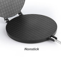 Plaque de cuisson double face en aluminium moulé SANLANG pour cornets de crème glacée, antiadhésive, pour gaufres et rouleaux d'œufs