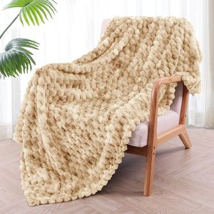 Couverture en polaire pour canapé ou lit, couverture décorative en jacquard à motif de coquille de tortue 3D, couverture en flanelle douce, légère et moelleuse - Product Image 3