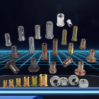 Fabricant de rivets DIN7337, rivets POP, rivets aveugles à tête dôme en acier au carbone zingué autotaraudeurs, 1/8 x 1/2, boîte