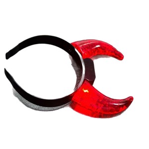 Illuminated Bull Horn <b>Headband</b> Led Light Up <b>Plastic</b> Party Prop For New Year Music Concert Bar Accessory - Product Image 2