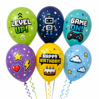 Pixel-Gaming Bedruckte 12-Zoll-Latexballons Videospiel-Geburtstagsballons Individueller Druck für Kindergeburtstags-Partydekoration