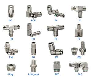 핫 세일 1/4 인치 90 도 공압 피팅 커플러 SS304 소재 BSP NPT 나사 새로운 조건 1 년 보증 - Product Image 1