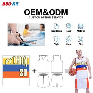 Buker 2024 nuevo estilo diseño bordado baloncesto conjunto Reversible entrenamiento equipo sublimación personalizado baloncesto uniforme para hombres - Product Image 5