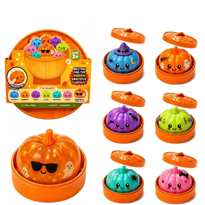 Jouet Squishy Amusant en Forme de Citrouille d'Halloween - Formes Étranges, Doux, Non Collant, Rebond Lent - Product Image 1