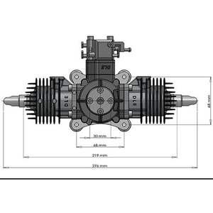 Le plus récent moteur à essence DLE 60cc pour modèle d'avion DLE60, hélices 20x10/23x8, rapport de compression 7.6:1 pour drones/avions RC - Product Image 5