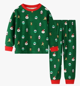 Conjunto de Pijamas Infantis em Lote Misturado, Pijamas de Algodão Macio para Crianças, Estilos de Natal, Pijamas para Meninas, Conjunto de 2 Peças - Product Image 1