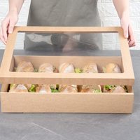 Boîtes d'emballage rigides en kraft portables, faites à la main, sur mesure, haut de gamme, écologiques, en matériaux recyclés, imperméables, avec fenêtre et pelliculage mat