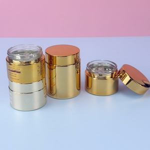 Pot en verre cosmétique rond de haute qualité, plaqué or/argent, 5, 10, 30g, 50g, pour crème pour les yeux/le visage/le corps, avec couvercles - Product Image 3