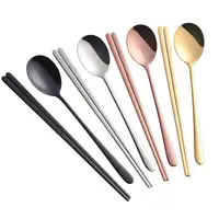 High Quality 304 Stainless Steel Korean Chopsticks löffel set