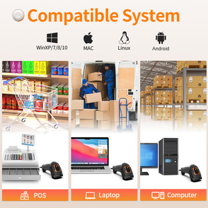 Xincode cầm tay 2D Đầu đọc mã vạch siêu thị USB Máy quét mã vạch 1D có dây QR đọc mã cho hàng tồn kho và quét mã vạch 2D - Product Image 4