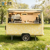 Chariot de nourriture mobile personnalisé, remorque à boissons pour limonade, remorque mobile pour boissons à vendre, entreprise de restauration événementielle