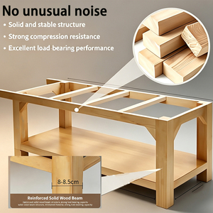 Lit de massage luxueux et confortable Salon de beauté Spa Soins de santé Lit de physiothérapie Éponge à haute densité en bois massif Design moderne - Product Image 3