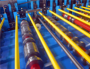 Farbstahl-Konstruktion Einlagige Trapezförmige Rollformmaschine zur Herstellung von Baumaterial - Product Image 2