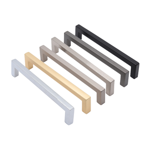 Kitchen <strong>Bedroom</strong> Gold Black Square <strong>Door</strong> Wardrobe Classic Furniture Cupboard Cabinet Pull Handles - Product Image 2