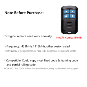 433Mhz điều khiển từ xa duplicator 315Mhz phổ Clone từ xa cho cửa nhà để xe điện tự động cổng 390Mhz 868MHz - Product Image 2