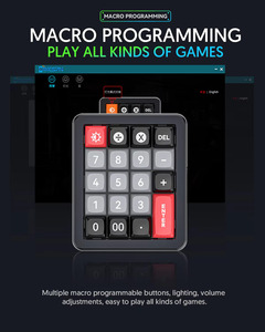 K812 Keyboard Mekanikal Gaming aluminium 19 kunci RGB <span class=keywords><strong>Keypad</strong></span> angka kustom ditukar panas | Desain tanpa kunci penuh, <span class=keywords><strong>Keypad</strong></span> Mini berkabel - Product Image 6
