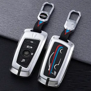 Fashionable Metal car key Fob Programming Case Silicone Protect Cover Car Key Shell For BMW