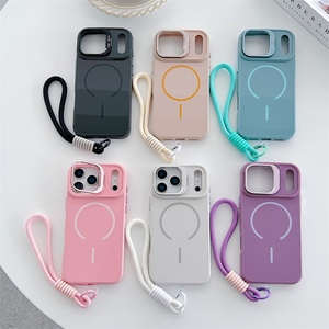 Funda para Teléfono con Soporte para Lentes de Cámara, para iPhone 17, 16, 15, 14 Pro Max, con Correa para la Muñeca - Product Image 2