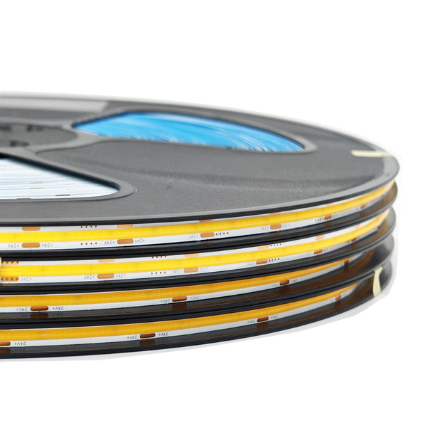 50 Meters Super Long COB LED Strip Light 12V 24V 320 480 Leds/M Ra90 90Lm/W 8mm Led Tape Lights