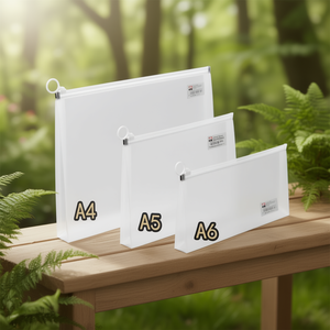 ถุงซิปใสสีขาว A6 แบบ 3 มิติ บรรจุ 12 ใบต่อแพ็ค สำหรับจัดเก็บ - Product Image 2