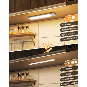 Aigostar ricaricabile LED armadio luce sensore di movimento 1100mAh LED cucina di stoccaggio 3000K temperatura colore 12V tensione di ingresso PC - Product Image 5