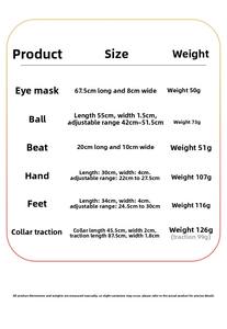 Esposas con Patrón de Diamantes, Pala <span class=keywords><strong>para</strong></span> Azotes, Antifaz, Mordaza de Silicona, Pala de Cuero <span class=keywords><strong>para</strong></span> Azotes, Juguetes Sexuales de Bondage BDSM - Product Image 6