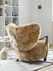 <span class=keywords><strong>Fauteuil</strong></span> <span class=keywords><strong>en</strong></span> laine touffetée <span class=keywords><strong>de</strong></span> haute qualité, design scandinave confortable, <span class=keywords><strong>fauteuil</strong></span> <span class=keywords><strong>en</strong></span> <span class=keywords><strong>peau</strong></span> <span class=keywords><strong>de</strong></span> <span class=keywords><strong>mouton</strong></span> pour chambre à coucher, salon, appartement <span class=keywords><strong>de</strong></span> loisirs - Product Image 3