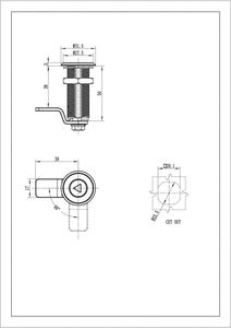 Liên kết Ms705-50 thép không gỉ hình tam giác xi lanh hình ống chính nội cửa quý lần lượt cam khóa - Product Image 3
