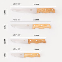 4 ''5'' 6 ''7'' Hete Verkoop Scherpe Keuken Koken Koks Mes Hakmes Met Houten Handvat Voor Vlees Fruit Groenten Snijden
