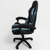 Chaise de jeu ergonomique pivotante réglable en hauteur avec repose-pieds, dossier haut, confortable, en cuir, pour le bureau à domicile, chaise inclinable