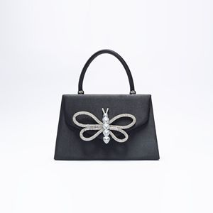 ALL0244 Bolso de hombro de poliéster de lujo a la moda Boda Señoras Embrague Mariposa <span class=keywords><strong>Fiesta</strong></span> de noche Mujeres Botón Decoración - Product Image 1