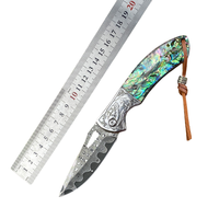 Couteau de poche EDC à double lame en acier inoxydable 3Cr13 avec manche en résine, idéal pour l'extérieur – Vente chaude