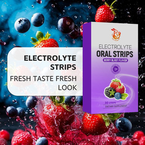 Bandes orales d'électrolytes OEM de haute qualité, saveur Berry Blast, se dissolvant rapidement, pour stimuler l'énergie quotidienne avec des bandes orales de sodium - Product Image 6